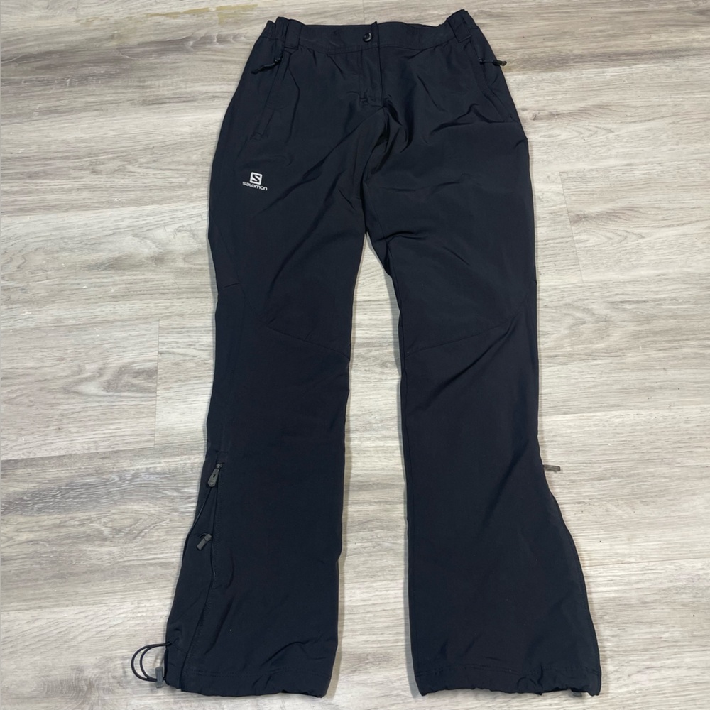 Salomon Women's Black fleece lined Track Pants sz S